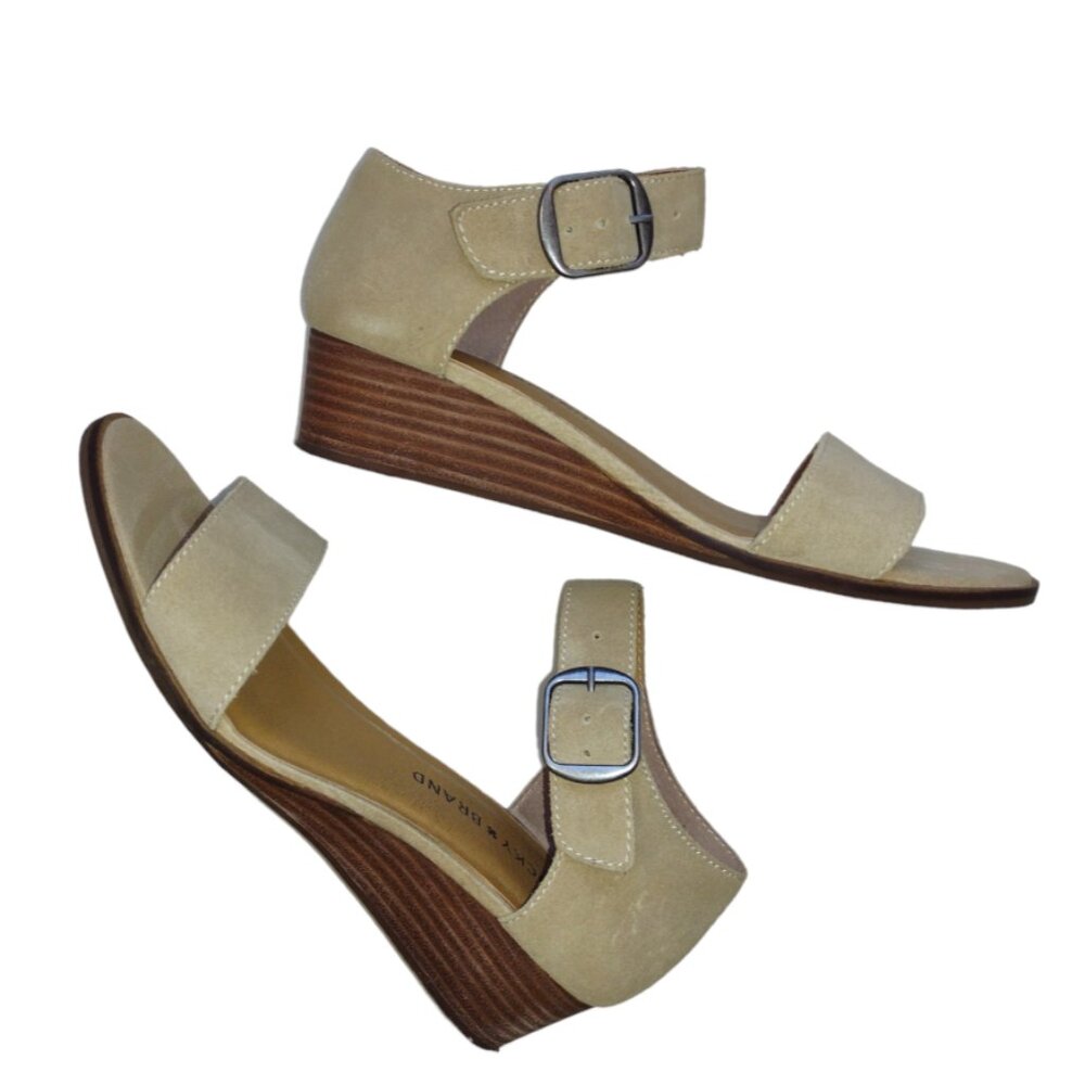 Lucky Brand Low Wedge Suede Sandals